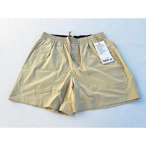 Lululemon Mens Bowline Short 5" Trench Tan Stretch Ripstop LM7B99S Size M NEW